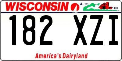 WI license plate 182XZI