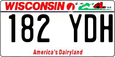 WI license plate 182YDH