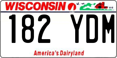 WI license plate 182YDM