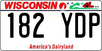 WI license plate 182YDP