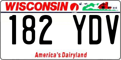 WI license plate 182YDV