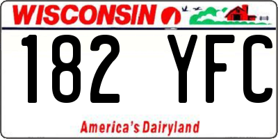 WI license plate 182YFC