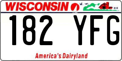 WI license plate 182YFG