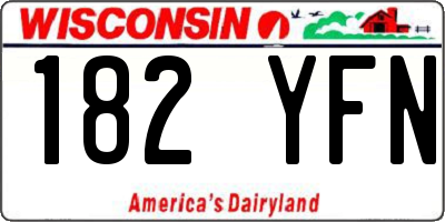 WI license plate 182YFN