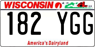 WI license plate 182YGG