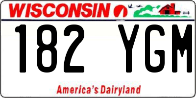WI license plate 182YGM