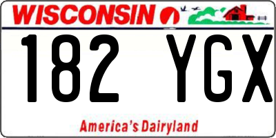WI license plate 182YGX