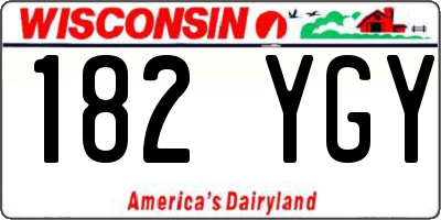 WI license plate 182YGY