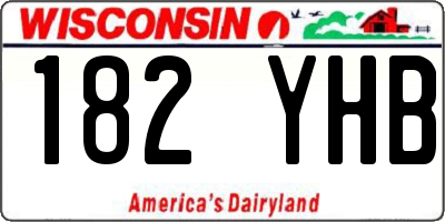 WI license plate 182YHB