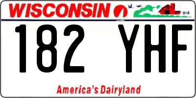 WI license plate 182YHF