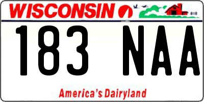 WI license plate 183NAA