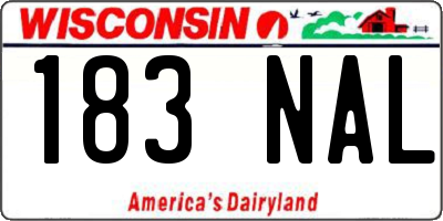 WI license plate 183NAL