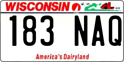WI license plate 183NAQ