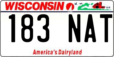 WI license plate 183NAT