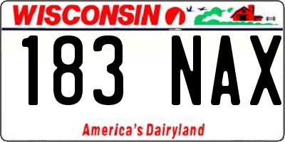WI license plate 183NAX