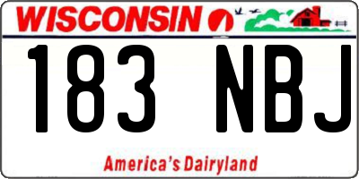 WI license plate 183NBJ