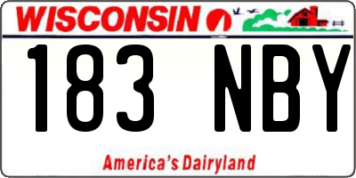 WI license plate 183NBY