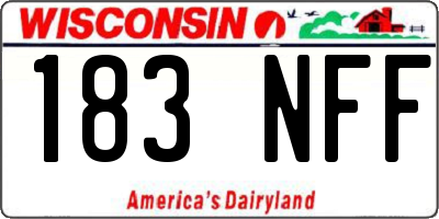 WI license plate 183NFF