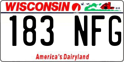 WI license plate 183NFG