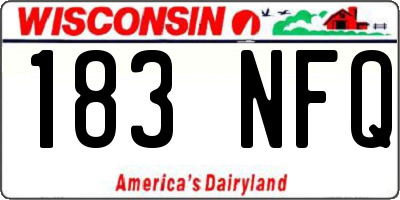 WI license plate 183NFQ