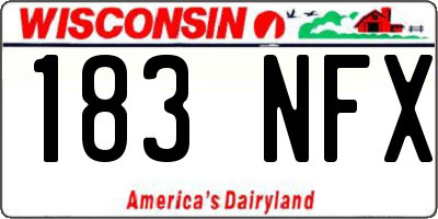 WI license plate 183NFX