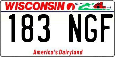 WI license plate 183NGF