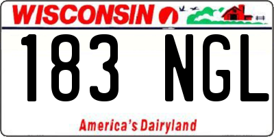 WI license plate 183NGL