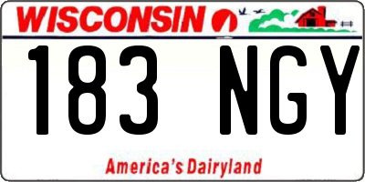 WI license plate 183NGY