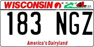 WI license plate 183NGZ