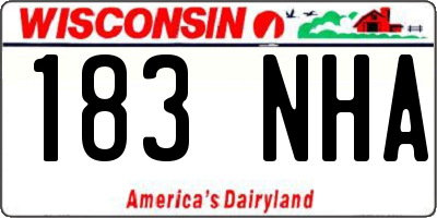 WI license plate 183NHA