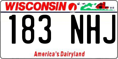 WI license plate 183NHJ