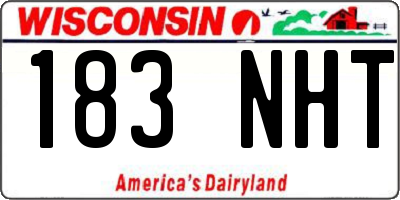 WI license plate 183NHT