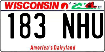 WI license plate 183NHU
