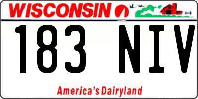 WI license plate 183NIV