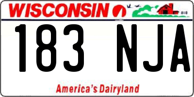 WI license plate 183NJA