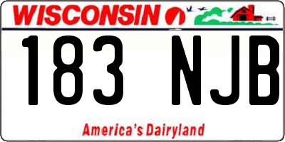 WI license plate 183NJB