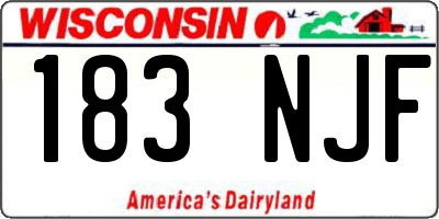 WI license plate 183NJF