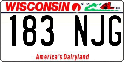 WI license plate 183NJG