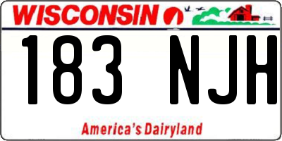 WI license plate 183NJH