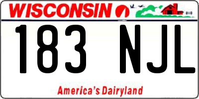 WI license plate 183NJL
