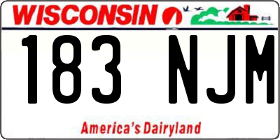 WI license plate 183NJM