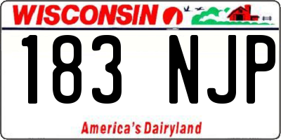 WI license plate 183NJP