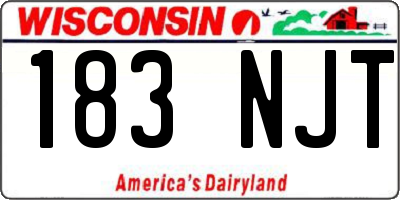 WI license plate 183NJT