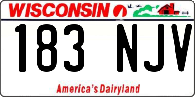 WI license plate 183NJV