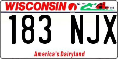 WI license plate 183NJX