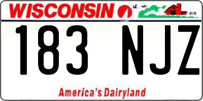 WI license plate 183NJZ