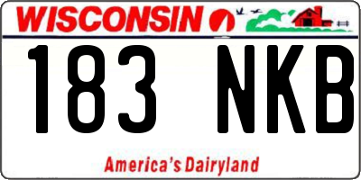 WI license plate 183NKB