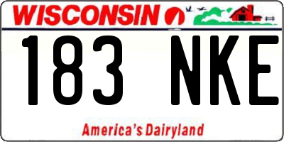WI license plate 183NKE