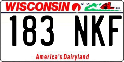 WI license plate 183NKF