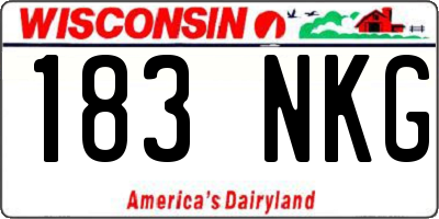 WI license plate 183NKG